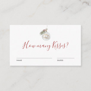 Winter Christmas Ornament Guess How Many Game Card