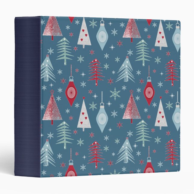 Winter Christmas pattern.  Binder (Front/Spine)