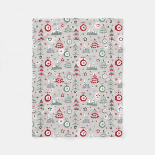 Winter Christmas pattern. Fleece Blanket