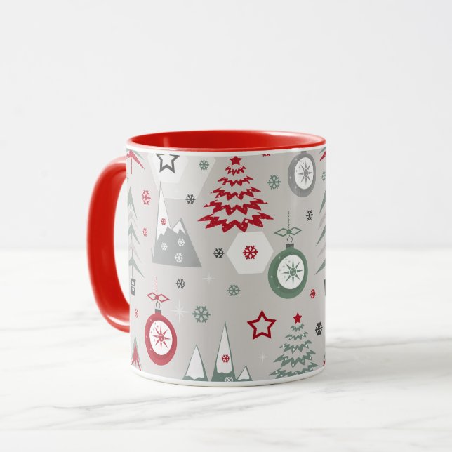Winter Christmas pattern.  Mug (Front Left)