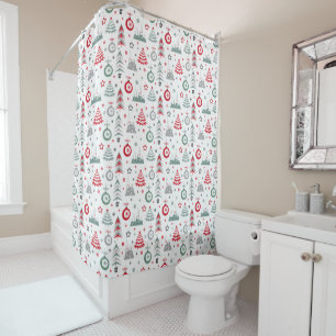 Winter Christmas pattern.  Shower Curtain