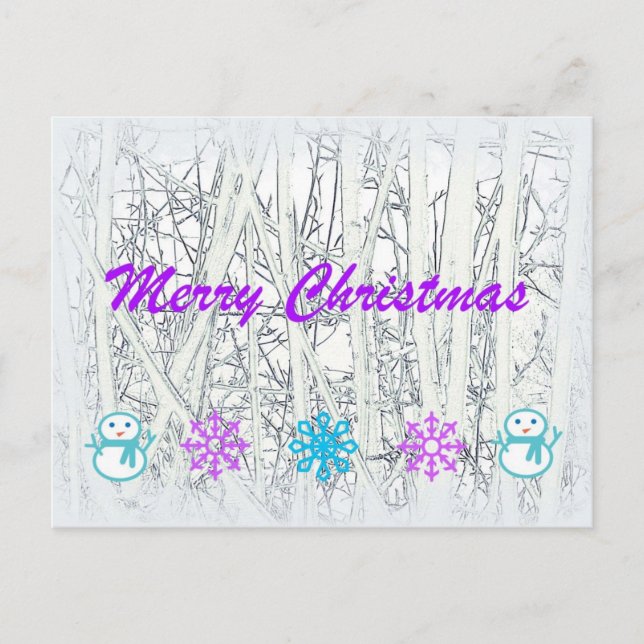 Winter Christmas Postcard (Front)