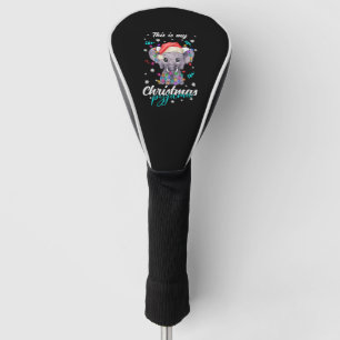 Winter Christmas Pyjama Elephant Golf Head Cover