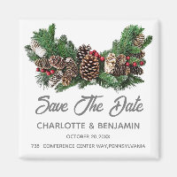 Winter Christmas Save the Date Wedding