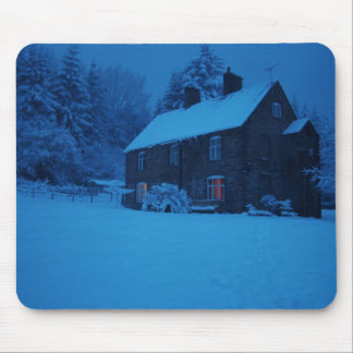 Winter, Christmas Scene Mouse Pad