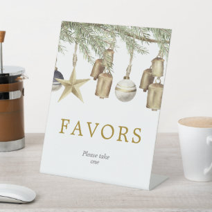 Winter Christmas Shower Favours Sign