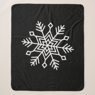 Winter Christmas Snowflake Matching Family Festive Sherpa Blanket