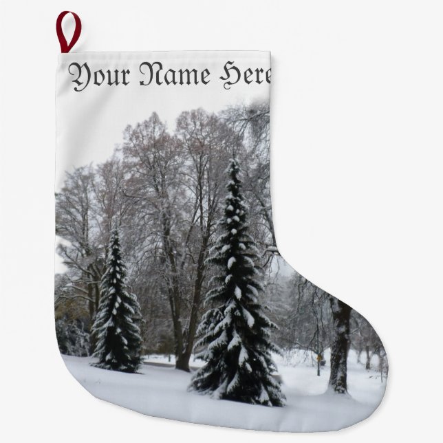 Winter Christmas Stockings Personalized Stockings (Front)