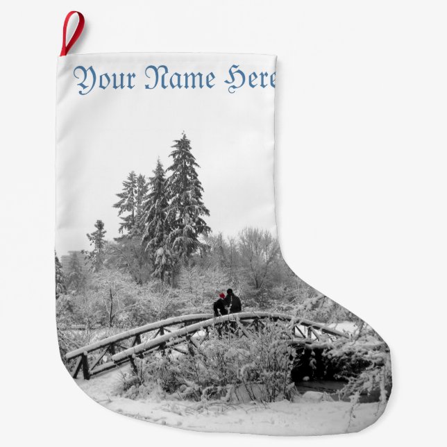 Winter Christmas Stockings Personalized Stockings (Front)