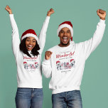 Winter Christmas Themed Sweatshirt<br><div class="desc">Winter christmas white sweatshirt featuring elegant watercolor baby penguins, a scattering of snow, the saying "it's the most wonderful time of the year", your family name, and the year.</div>