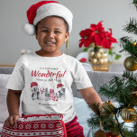 Winter Christmas Themed Toddler T-shirt<br><div class="desc">Winter christmas toddler t-shirt featuring elegant watercolor baby penguins,  a scattering of snow,  the saying "it's the most wonderful time of the year",  your family name,  and the year.</div>