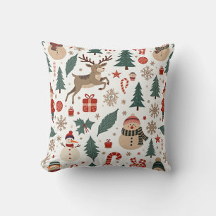 Winter Christmas Throw Pillow