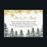 Winter Christmas Tree Baby Shower Books for Baby Enclosure Card<br><div class="desc">Winter Christmas Tree Baby Shower Books for Baby Card</div>