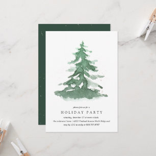 Winter Christmas Tree Holiday Party Invitation