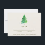 Winter Christmas tree Kindly reply wedding beige Invitation<br><div class="desc">Winter Christmas tree Kindly reply wedding beige</div>