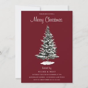Winter Christmas: Trendy Winter Modern Party Invitation