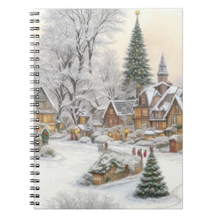 Winter Christmas Village Notebook