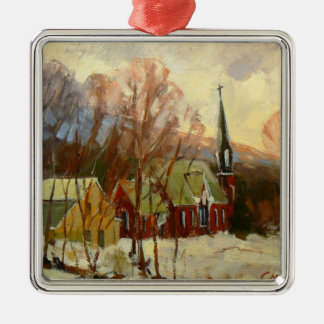 "Winter Church" Tree Ornament
