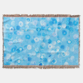 Winter Circles: Abstract Polka Dots. Throw Blanket