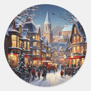 Winter City Christmas Celebration Sticker