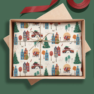 Winter City Holiday Christmas Party Tissue Paper