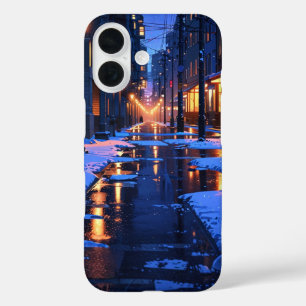 Winter City Night iPhone 16 Case