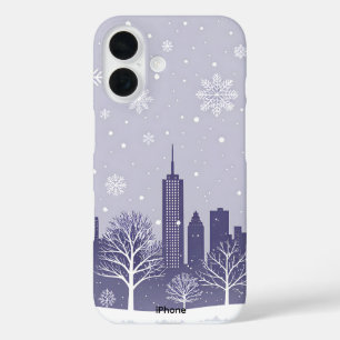 Winter City Snowflake iPhone 16 Case