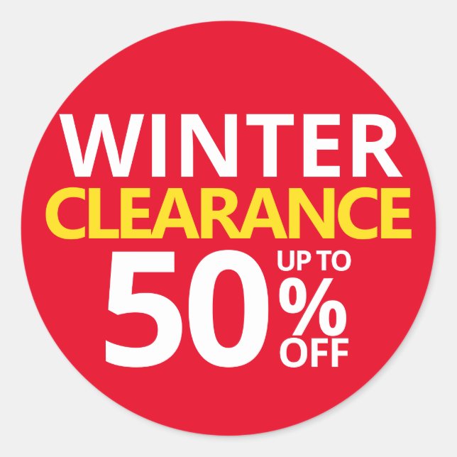 Winter Clearance 50% OFF FIFTY Small Business Classic Round Sticker (Front)