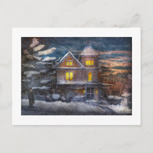Winter - Clinton, NJ - A Victorian Christmas Holiday Postcard