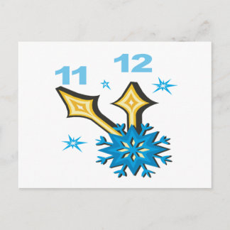 Winter Clock Postcard