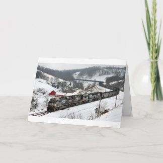 Winter Coal Train Card