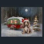 Winter Cocker Spaniel Caravan Christmas Adventure Cutting Board<br><div class="desc">Embrace the magic of a snowy winter night as a caravan glides gracefully through the moonlit landscape. The serene beauty of the glistening snow and the enchanting glow of the moon create a captivating scene,  promising an unforgettable Christmas adventure filled with warmth,  joy,  and cherished memories.</div>