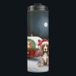 Winter Cocker Spaniel Caravan Christmas Adventure Thermal Tumbler<br><div class="desc">Embrace the magic of a snowy winter night as a caravan glides gracefully through the moonlit landscape. The serene beauty of the glistening snow and the enchanting glow of the moon create a captivating scene,  promising an unforgettable Christmas adventure filled with warmth,  joy,  and cherished memories.</div>