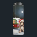 Winter Cocker Spaniel Caravan Christmas Adventure Thermal Tumbler<br><div class="desc">Embrace the magic of a snowy winter night as a caravan glides gracefully through the moonlit landscape. The serene beauty of the glistening snow and the enchanting glow of the moon create a captivating scene,  promising an unforgettable Christmas adventure filled with warmth,  joy,  and cherished memories.</div>