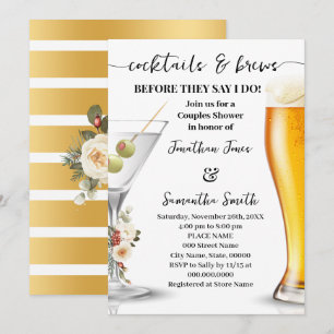 Winter Cocktail & Brews Before I do Couples Shower Invitation