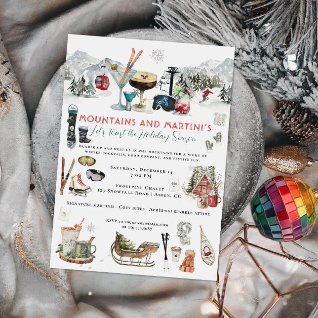 Winter Cocktail | Mountains & Martini’s Party Invitation (Creator Uploaded)