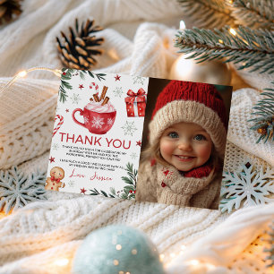 Winter Cocoa Birthday Thank You Photo Card
