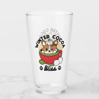 Winter Cocoa Bliss - Cute Dog in Mug Design