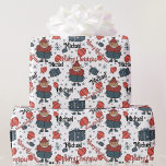 Winter Cold Add Name Christmas Cow Wrapping Paper<br><div class="desc">Funny Cow Add Name Christmas Gift For Him Wrapping Paper</div>