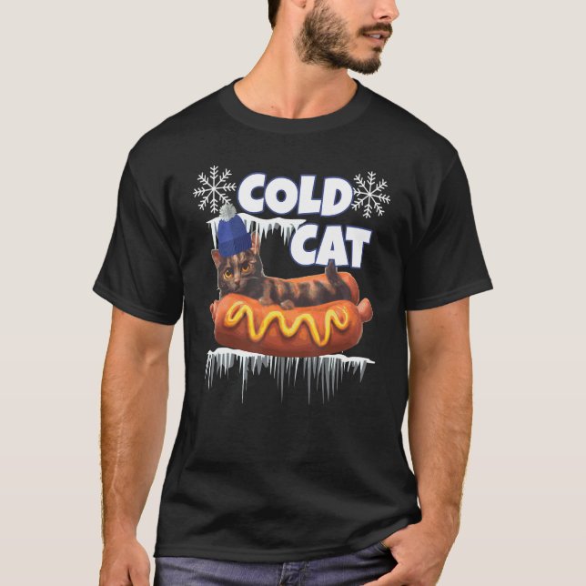 Winter Cold Cat T-Shirt (Front)