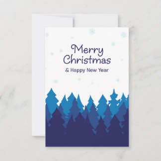 Winter colors Christmas greetings Card