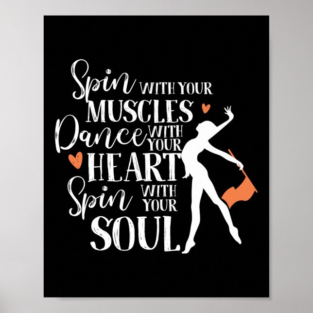 Winter Colour Guard Spin Your Muscle Dance Your Poster (Front)