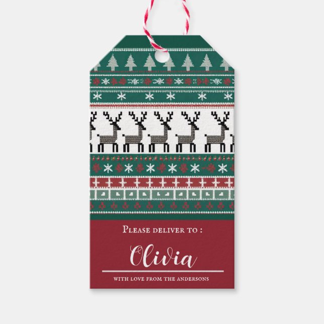 Winter Colours Gift Tag (Front)