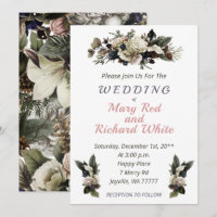 Winter Conifer Floral Cream Calla Lily Wedding
