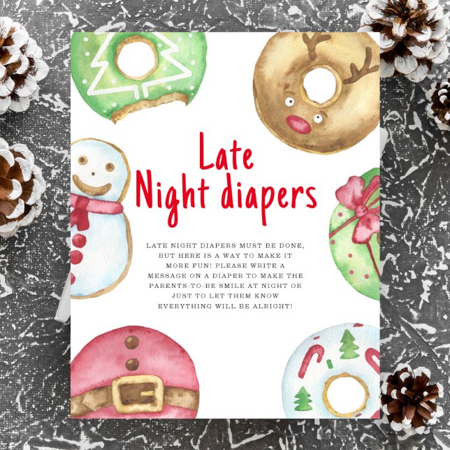 Winter cookies baby shower Late Night diapers Poster (Creator Uploaded)