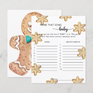 Winter cookies - name that song Baby Shower Game