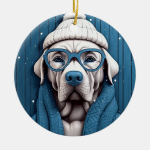 Winter Cool Dog Ornament