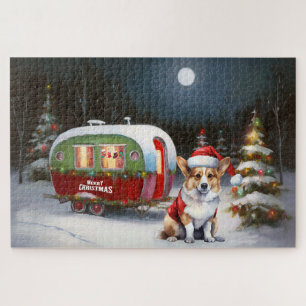 Winter Corgi Caravan Christmas Adventure  Jigsaw Puzzle