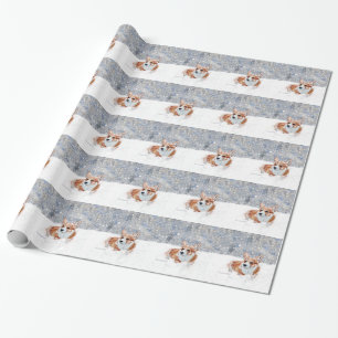 Winter Corgi Wrapping Paper