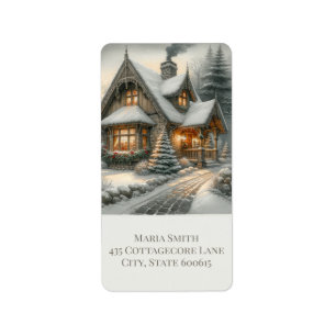 Winter Cottagecore Custom Return Address Label